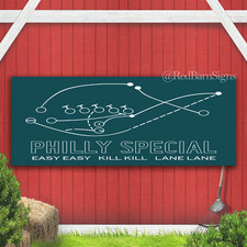 The Philly Special Indoor Outdoor Banner Sign with grommets