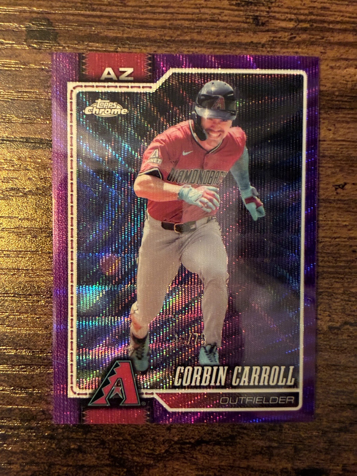 2026 Topps Chrome Purple Wave #83 Corbin Carroll /75 Arizona Diamondbacks