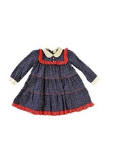 Nannette Girl Vintage Floral Dress Peter Pan Collar Prairie Cottagecore Sz 4-5T