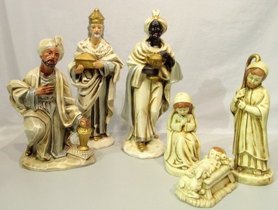 MIXED MAKER CHRISTMAS NATIVITY LUNDS LITES NATIVITY 3 PC SET-LG RB W (EZS003620)