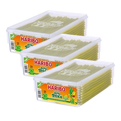 HARIBO Balla Stixx Apfel 150 Stück Dose vegetarisch 1125g (3er Pack)