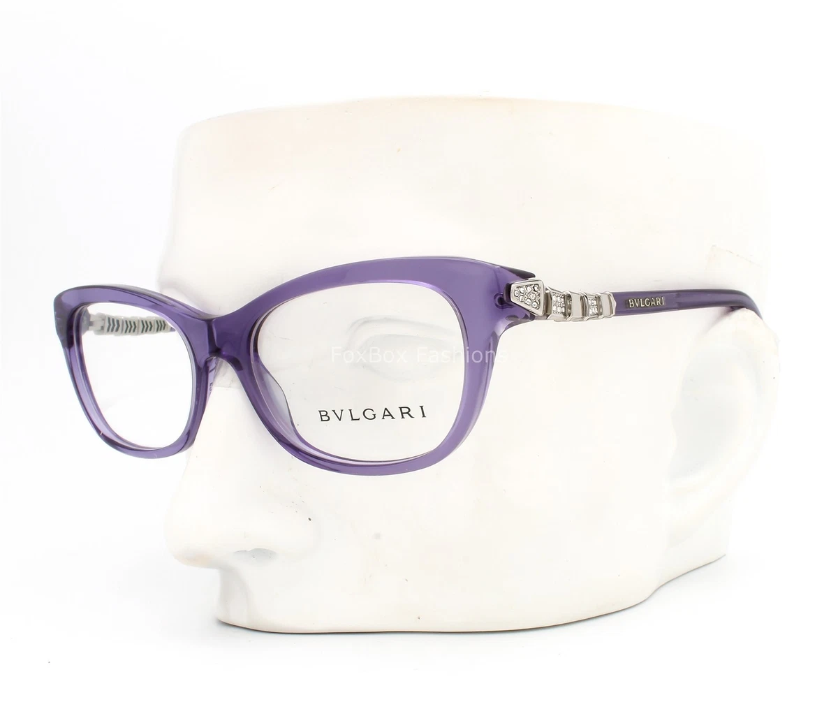 BVLGARI womens eyeglasses Retro Cat Eye? BV4127B 5405 Striped Violet GRT COND✨‎ Bvlgari Women Purple Eyeglass Frames for sale | eBay main image 3