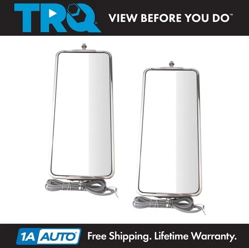 TRQ Mirror Set Manual Fits Chevrolet Crane Carrier Ford