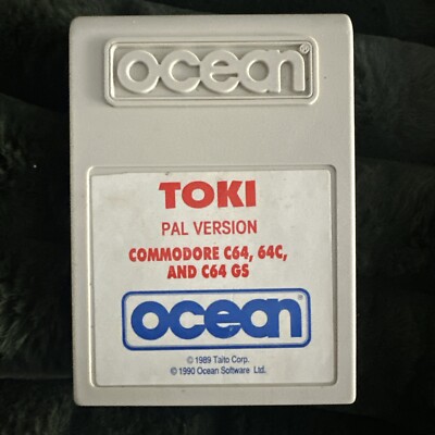 TOKI - Commodore 64 / 128 / GS - OCEAN - Rare CARTRIDGE Release