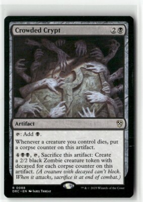 Crowded Crypt 88 Non-Foil NM MTG Commander: Aetherdrift Magic