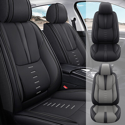 For GMC Yukon 2007-2023 Car 2-Seat Cover Front Row Faux Leather Cushion Pad 2pcs