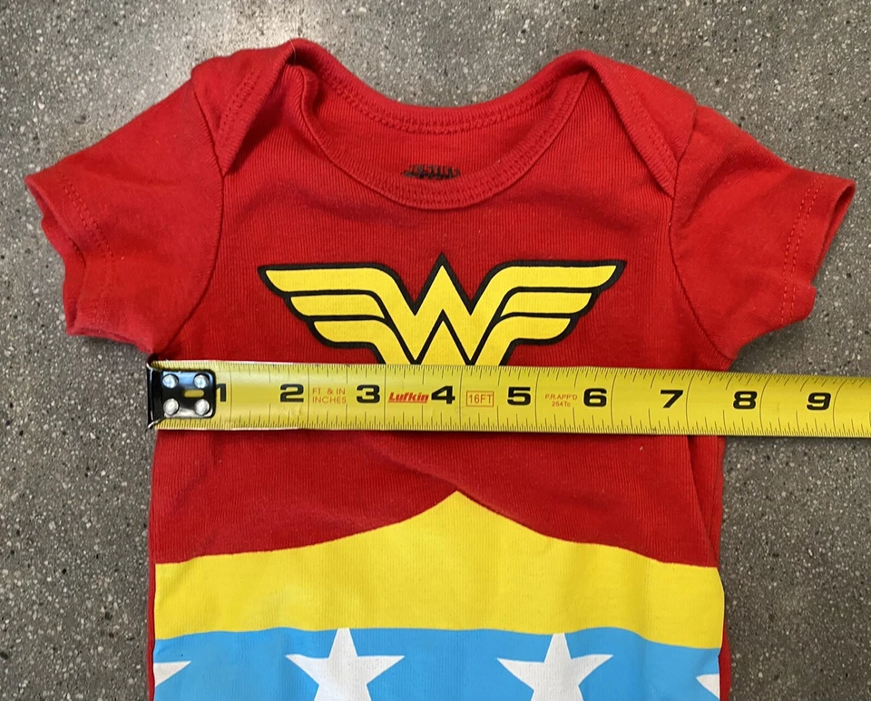 Justice League one piece Wonder Woman costume baby girl 0-6 months - Image 3 of 4