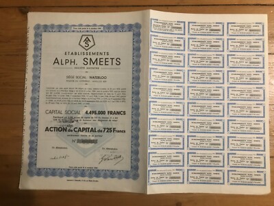 Ets ALPH. SMEETS (WATERLOO BEGIQUE) (B2)