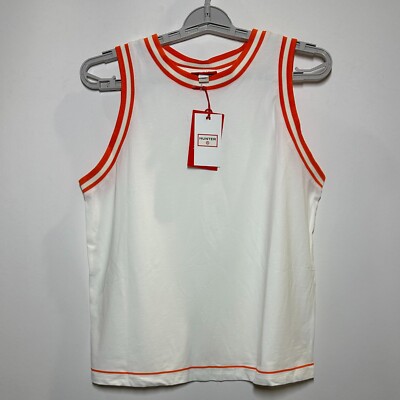 Hunter For Target Women's Contrast Trim White Orange Tank Top Shirt 3X