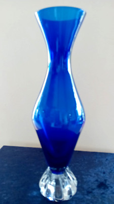 Hohe Glas Vase - ASEDA Schweden - dekoratives Design - Höhe 25 cm