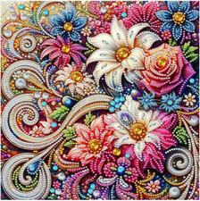 Diamond Painting Kit for Adults, 5D Flower Diamond Art Beginners - Special Shape
