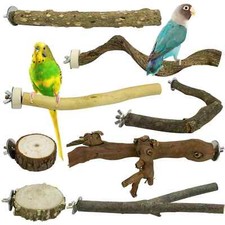 8 PCS Bird Perches Natural Wood Parrot Perch Sets Paw Grinding Fork Bird Perc...