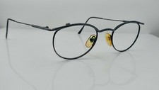 Vintage Diane Von Furstenberg 1511 Black Metal Oval Sunglasses FRAMES ONLY