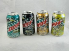 2022 Mountain Dew Mtn 4 Can Lot Baja Blast Mango Gem Gold Zero Sugar EMPTY