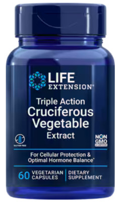 Life Extension Triple Action Cruciferous Vegetable Extract, 60 veg capsules