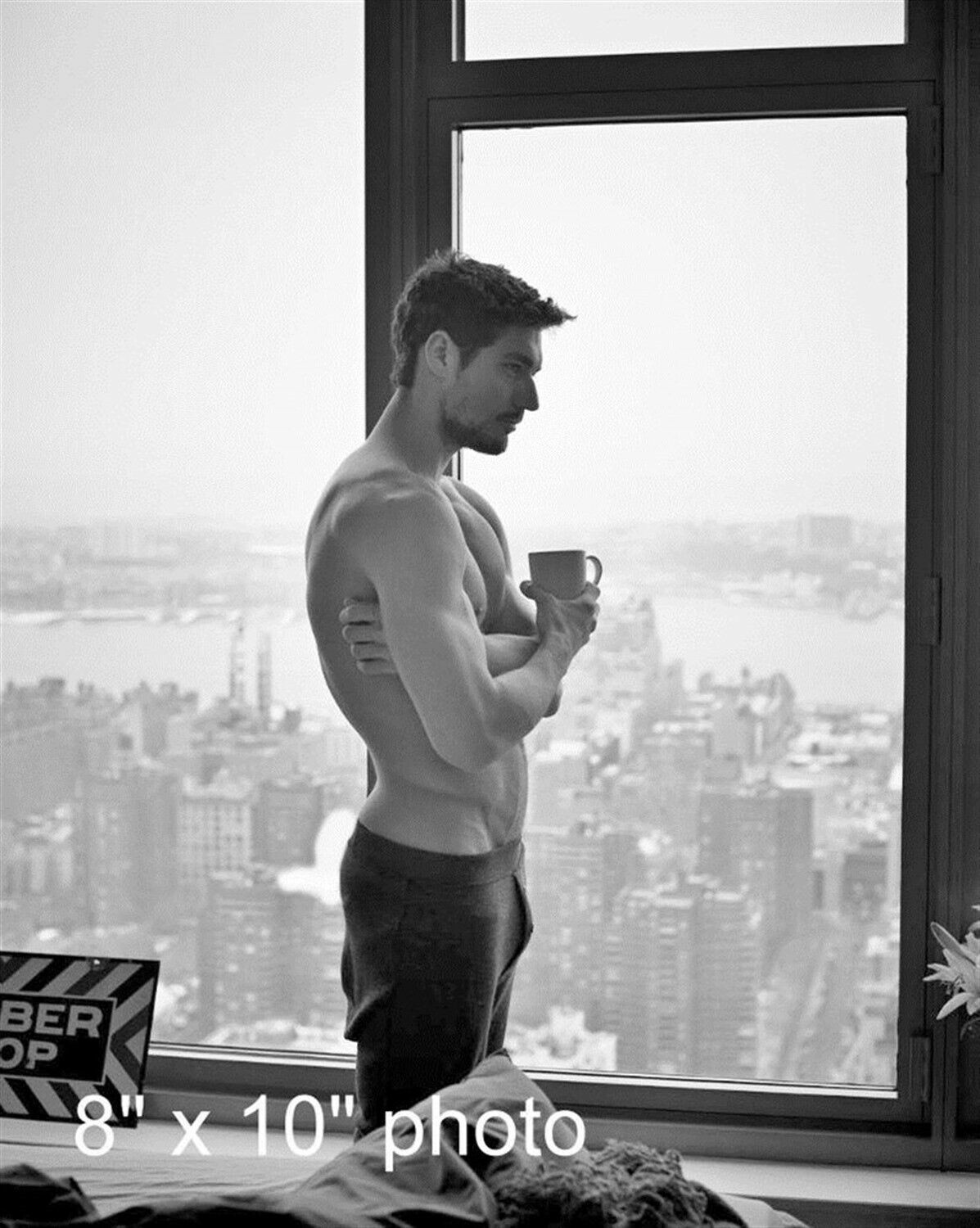 DAVID GANDY shirtless beefcake photo of BRITISH DG supermodel AT WINDOW ...