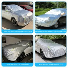 All-Weather Half Car Cover - Sun, Rain  Snow Protection for Sedans / SUV