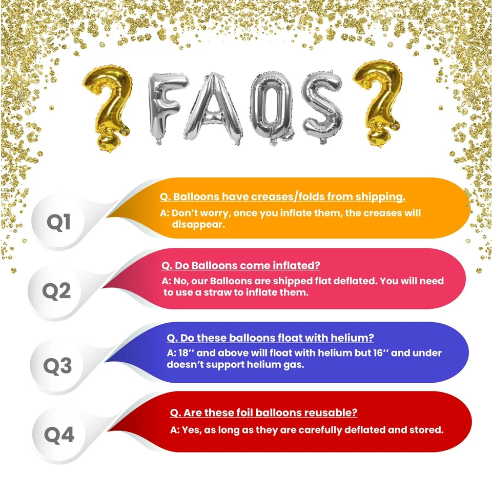 40 inch Large Number Balloon Foil Mylar Celebration Party Birthday Wedding Baby - Image 3 of 4