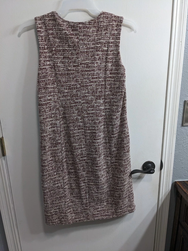 Mujer Apt. Vestido Vaina Talla 9 Grande Rojo Sin Mangas con Cremallera Dorada Frontal Foto 3 de 3