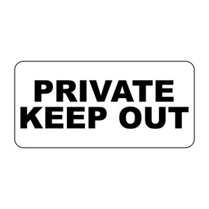 Private Keep Out Black Retro Vintage Style Metal Sign - 8 In X 12 In ...
