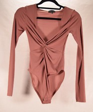 TopShop Womens Bodysuit Ribbed Rose 2 US