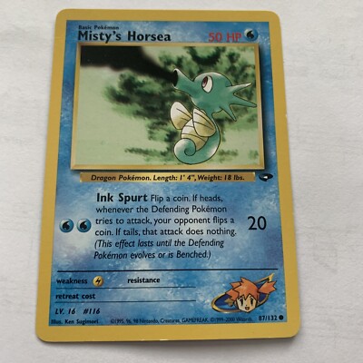Misty s Horsea 87/132 - Gym Challenge - Near Mint
