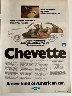 1976 Chevrolet Chevette Print Ad