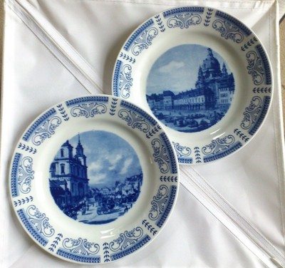2 wall plates. KAHLA PORZELLAN.Made in Germany.''Canaletto.''