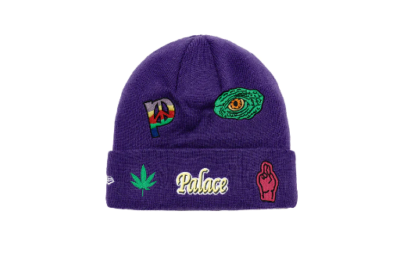 PALACE ビーニー　紫 Vivienne Westwood Palace ニット帽 帽子 ビーニー 紫 ニット帽