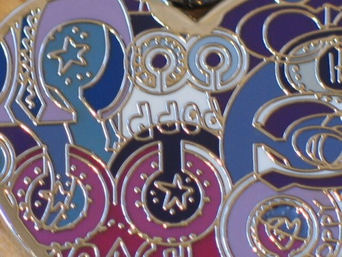Coach colourful poppy fun colourful graffiti heart keyring - Picture 8 of 10