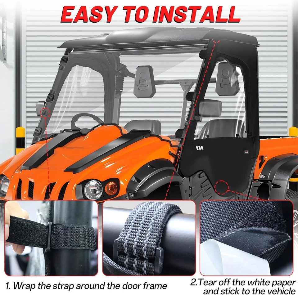 Soft Cab Enclosure Side Doors Kit For Hisun 500 700 Coleman 500 700 Axis 500 700 Foto 2 de 4