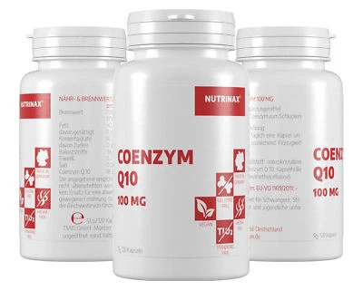 Nutrinax Coenzym Q10 100mg - 120 Q10 Kapseln Coenzym Q10 Kapseln