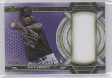 2021 Topps Triple Threads Single Jumbo Relics Amethyst 7/36 Sixto Sanchez ni4