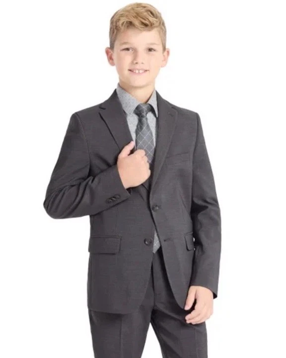 Kenneth Cole Reaction  Kids  Performance Fabric Slim Fit Suit Gray Sz 20w - Image 3 of 4