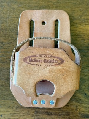McGuire-Nicholas Saddle Leather Tape Measure Holder DM-466V Great Shape