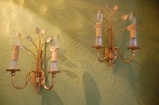 2 Banci Kristall Wandleuchter, attr. Maison Bagues? , sconces Wandl&uuml;ster