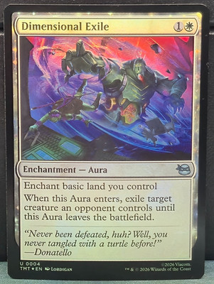Dimensional Exile 4 FOIL TMNT Teenage Mutant Ninja Turtles Uncommon Card Game NM