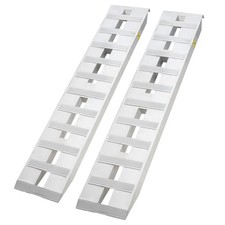 2Pcs 72" x 15" Aluminum Trailer Ramps with Top Hook 6000 Lbs Heavy-Duty Non-Slip