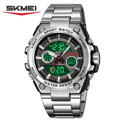 Circular SKMEI 2416 Men's Watch Water Resistant LED Stainless Steel Sport