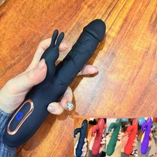 Rabbit Vibrator Dildo G-Spot Vibrator Heating Massager Sex Toy For Women Bondage
