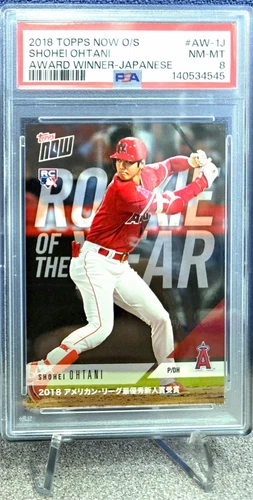2018 Topps Now Offseason Rookie of the Year Shohei Ohtani #AW-1J Japanese PSA 8