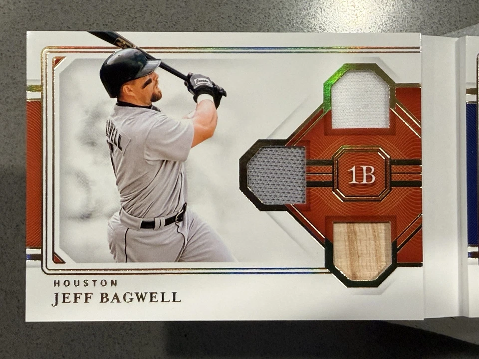 Tríos triple leyenda Panini National Treasures 2021 Bagwell/Ryan/Berkman/99 Foto 2 de 4