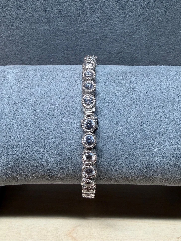 Теннисный браслет Judith Ripka Diamonique с фианитами серебро 925 пробы 7,25 дюйма - Изображение 2 из 4