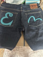 rare Vintage 2008 Evisu Men’s Shorts Button Fly 32 Waist  New
