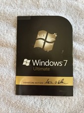 RARO FIRMATO Microsoft Windows 7 Ultimate SIGNATURE EDITION 64 bit — DVD a 32 bit