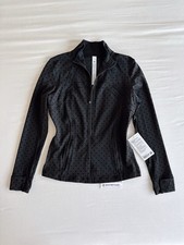 NWT Define Jacket Nulu Flocked Polka Flock Black Size 12