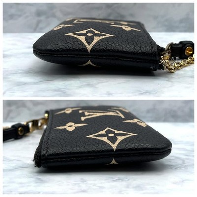 Authentic Louis Vuitton Pochette Clé Coin Case Monogram Noir