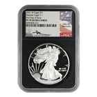 2021-W American Silver Eagle NGC PF-70 Ultra Cameo T-1 FDOI Mercanti Label