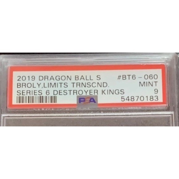 2019 Dragon Ball Super Broly Limits Transcended #BT6-060 PSA 9 Mint Series 6 view 2