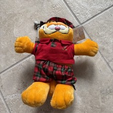 10" DELUXE Golfer Garfield Plush Stuffed Toy With Tags By Paws 1978 Golf